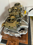 TRADE WIND ALUMINUM INTAKE WITH MODIFIED ROCHESTER CARBS-1965