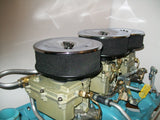 Tri-Power Chome Air Cleaners Complete with Reproduction A193C Foam Elements and Screens. (Plus More)